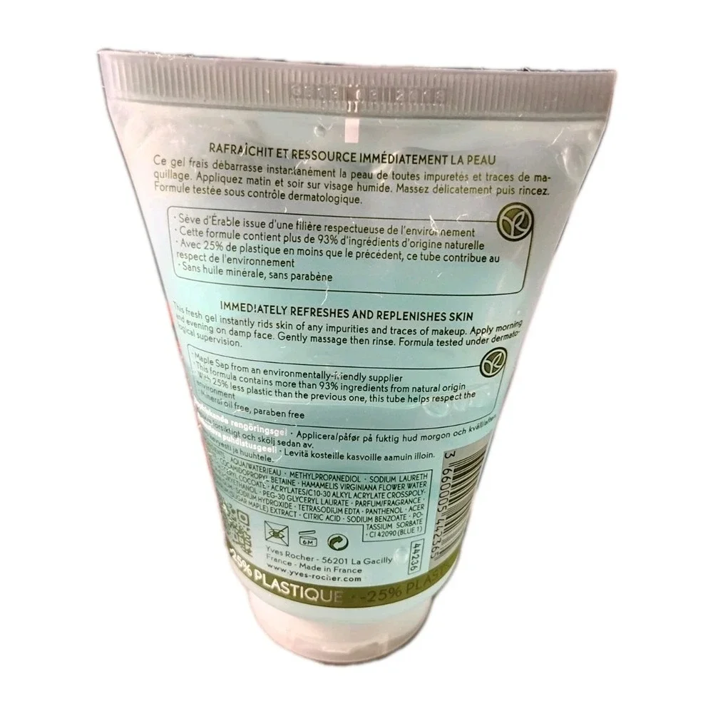 YVES ROCHER Hydra Vegetal Refreshing Cleansing Gel 4.2 oz Eco See‎ Description